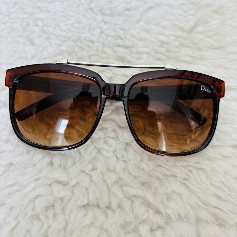 Christian Dior Brown Gradient Women Square Oversized Sunglasses - Picture 2 of 15
